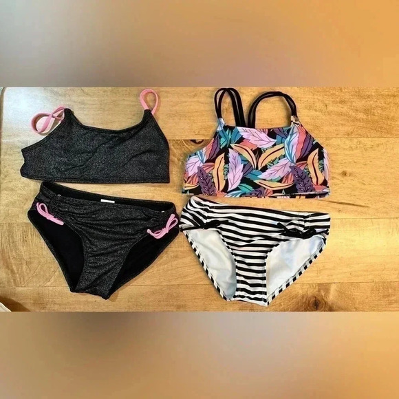Art Class (Lot of 2) Girls 10/12 Two Piece Bikinis Multi color EUC‎ - Picture 1 of 3